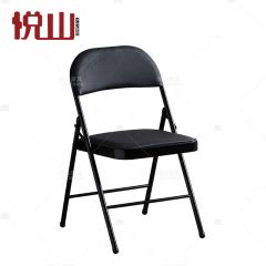悦山 折叠椅薄款 黑色 户外折叠椅子便携式 465*480*790mm