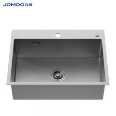 九牧（JOMOO）06249-7Z-1 厨房水槽 单槽大容量加厚304不锈钢拉丝耐腐台下台上安装手工水槽 手工单槽