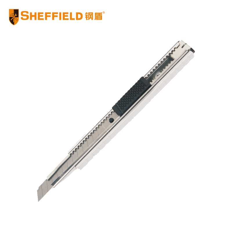 钢盾 （SHEFFIELD ） S067007 美工刀 裁纸刀 壁纸刀 重型锌合金美工刀 锌合金实用刀9mm（12把起发）
