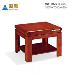 海邦办公茶几实木茶几办公室茶几1.2米长茶几中式油漆长方形茶几 7029款 新胡桃色