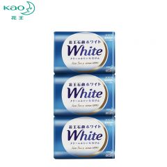 花王（KAO）牛奶香护肤沐浴香皂130g*3块泡沫绵密原装进口