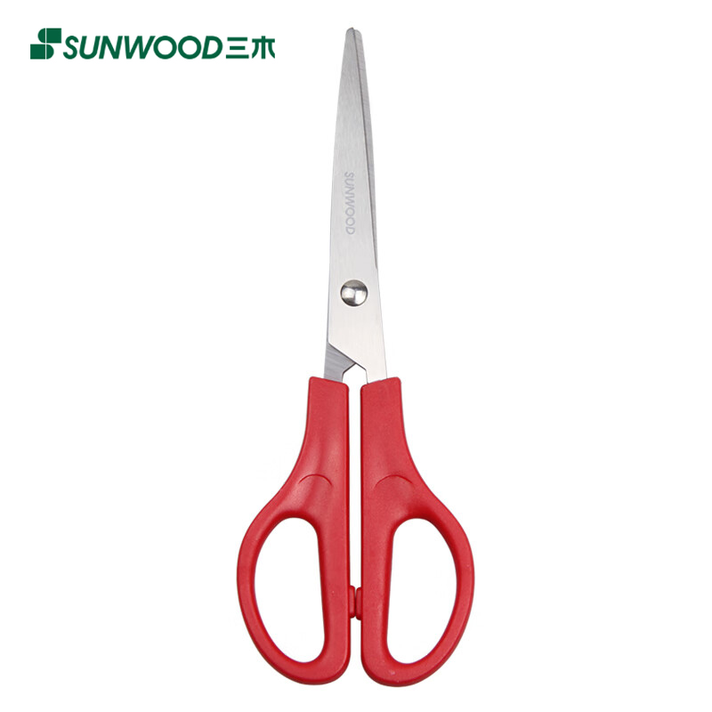 三木（SUNWOOD） P74 168mm办公剪刀 红色 效率王系列家用生活剪子美工剪手工剪