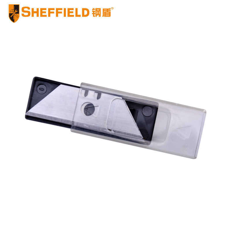 钢盾 （SHEFFIELD ） S067306 美工刀片大号小号梯形刀片墙壁纸带孔割刀刀片 10片装