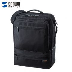 山业（SANWA）3Way多功能电脑包 竖版 BAG-3WAY23BK 黑色 15.6英寸