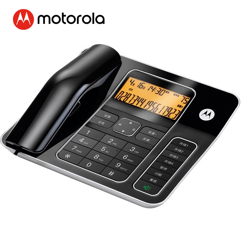 摩托罗拉（MOTOROLA） CT340C 电话机座机固定电话 办公家用 5米远距离免提烤漆黑色