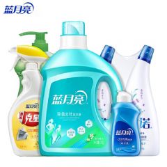 蓝月亮  家清洗衣液套装4.58kg：除菌洗衣液2kg+油污克星500g+洗洁精1kg+洁厕液500g×2+旅行装80g