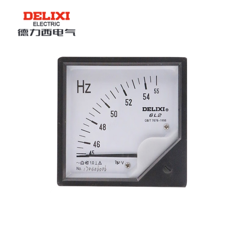 德力西电气 模拟指示电测量仪表6L2 频率表 45-55Hz 220V