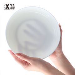 乡乡达厨 纯白陶瓷骨碟浅盘西餐餐盘浅盘纯白家用碟子6英寸15.4CM/个