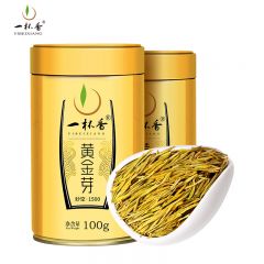 一杯香 黄金芽 妙空1500 100g*2罐 绿茶头采黄金芽