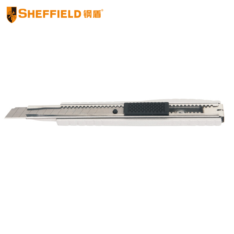 钢盾 （SHEFFIELD ） S067002 9mm不锈钢美工刀 大号壁纸刀不锈钢金属多功能裁纸刀片小号墙纸（12把起发）