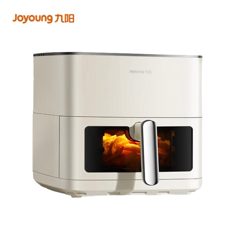 九阳（Joyoung） KL80-V588空气炸锅焱烤双热源可视免翻面内外全金属炎烤8L大容量全息触控4档风速可调无油低脂煎炸