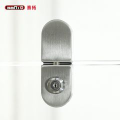 玻璃门锁 双门玻锁移门锁 单开门 商铺店铺免打孔安装单边天锁地锁  0483 单边天锁门厚12mm