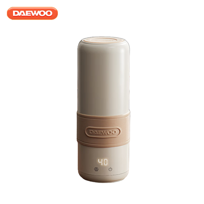 大宇（DAEWOO） D12电热水杯自加热恒温调奶器保温水杯热水壶婴儿温奶外出冲泡奶带电池烧水壶0.35L