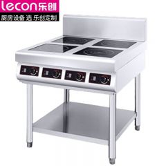 乐创（lecon） 商用四眼煲仔炉 花甲米线麻辣烫电磁炉 层架款 LC-J-DC04