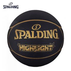 斯伯丁SPALDING 76-869Y室内室外PU篮球新年礼物送礼HIGHLIGHT系列金色