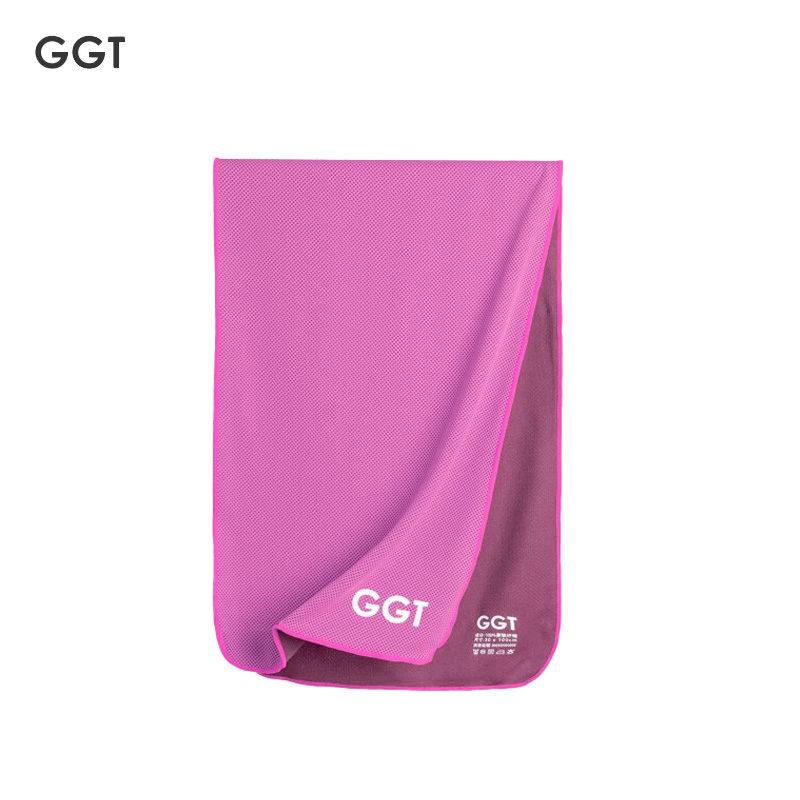 GGT 日本冷感运动毛巾跑步便携速干健身凉爽巾羽毛球腕巾瑜伽擦汗巾燕脂色30*100cm