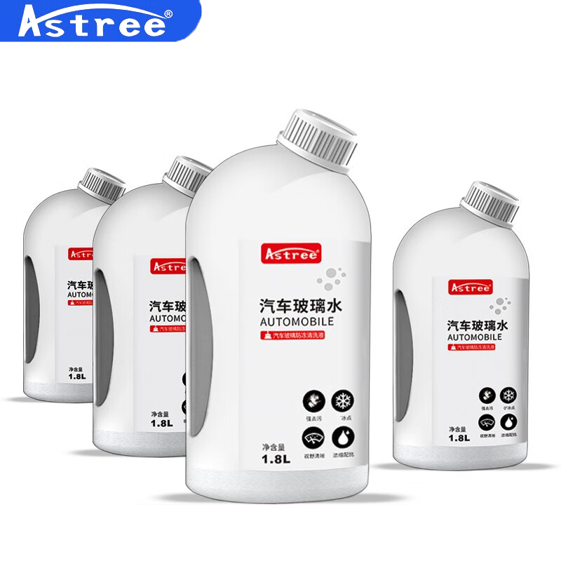 Astree 汽车玻璃水汽车四季通用去污雨刮水夏季车用强力去油膜除虫胶 【冬季玻璃水】-25度*4瓶装