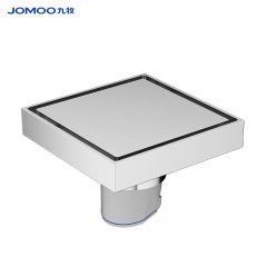 九牧（JOMOO）92496-1B-1 隐藏式淋浴地漏 铜合金直通式大排量密封过滤防堵防臭防返水地漏 冰河银隐形防臭地漏