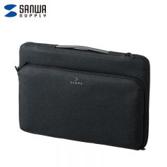 山业（SANWA） IN-CAC1BK-12苹果电脑包手提 macbookpro内胆包 笔记本包 毛绒内胆专利护角 黑色 12英寸