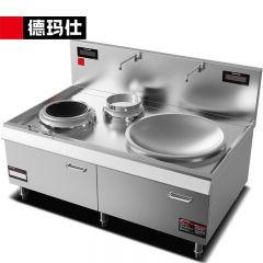 德玛仕（DEMASHI） HW-DXC1512-01大功率商用电磁炉食堂厨房大锅灶炒锅 大小炒组合灶15kw+12kw（304材质）