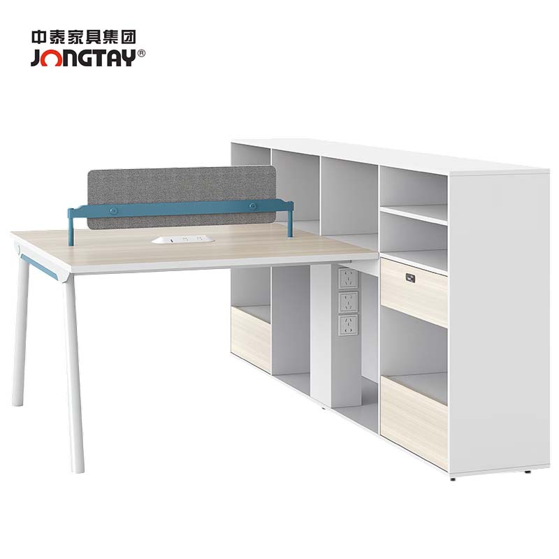 中泰（jongtay） J-AT-GG1双人财务办公桌椅组合屏风工位职员桌卡座员工桌办公家具1600W×2400D×750H