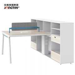 中泰（jongtay） J-AT-GG1双人财务办公桌椅组合屏风工位职员桌卡座员工桌办公家具1600W×2400D×750H