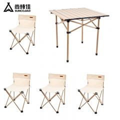 尚烤佳（Suncojia） HB-223桌椅套装-五件套户外便携桌椅套装露营野餐桌椅蛋卷桌