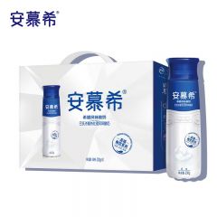 伊利 原味pet酸奶整箱常温瓶装生牛乳牛奶乳品儿童早餐礼盒装 安慕希高端畅饮型原味酸奶230g*10瓶