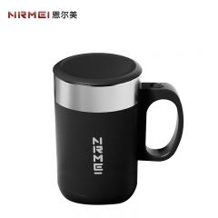 恩尔美（nRMEi） 自动搅拌杯咖啡杯电动新款全自动可充电便携懒人磁力旋转随行水杯 黑色500ml【316不锈钢内胆】KFJBB-500-004