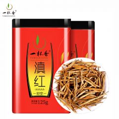 一杯香 红茶金针云南茶叶新茶凤庆金芽自己喝送礼 滇红5A罐装250g（125g*2）