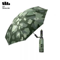 蕉下（beneunder） 三折自动雨伞可折叠男女商务伞双人伞反向伞8骨款深丛绿
