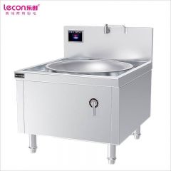 乐创（lecon） 商用单头大锅灶 锅径800 20KW大功率炒菜电磁灶 201不锈钢工程款 LC-J-DC800E20