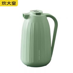 炊大皇（COOKER KING） ZY15A3保温壶玻璃内胆1.5L 大容量真空保温瓶便携家用办公热水壶暖瓶 清新绿 红胆技术