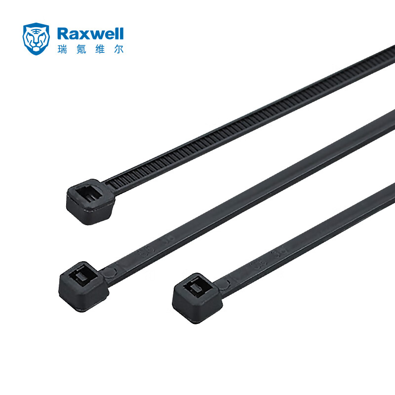 瑞氪维尔（Raxwell） 尼龙扎带 自锁式扎带5*350 黑色 250根/包 RECT0045
