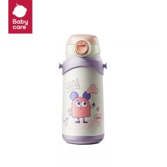 babycare BC2003159吸管杯316不锈钢三合一保温杯带提绳香槟粉600ml