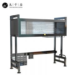 九千谷 6684 厨房水槽置物架带门86cm全套挂件 台面碗盘收纳架多功能洗碗架水池碗碟架沥水架