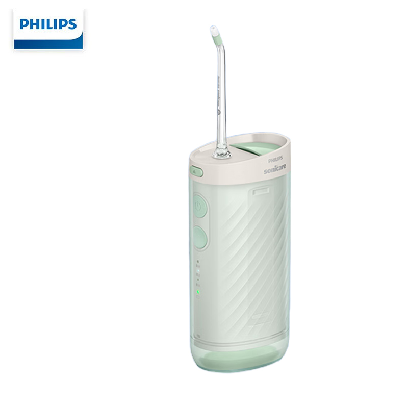 飞利浦（PHILIPS）伸缩便携冲牙器洗牙器水牙线成人3种模式含3款专业喷嘴 小净瓶HX3331不焦绿