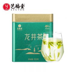 艺福堂 绿茶杭州钱塘茗茶新茶罐装泡水喝 茶叶 明前一级龙井茶250g/罐