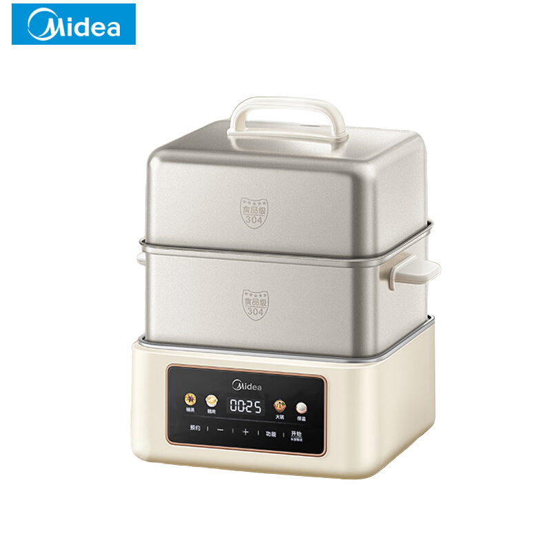 美的（Midea） ZGC262388电蒸锅电煮锅电火锅蒸锅电蒸锅多功能锅家用蒸包子锅电热锅多用途锅24小时预约双层蒸笼