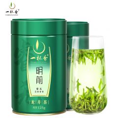 一杯香 明前睿无5000 125g*2罐 头采龙井茶 明前春茶散装