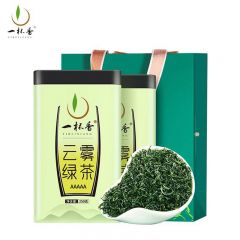 一杯香 绿茶明前高山云雾 明前云雾绿茶500g礼盒装（250g*2罐）