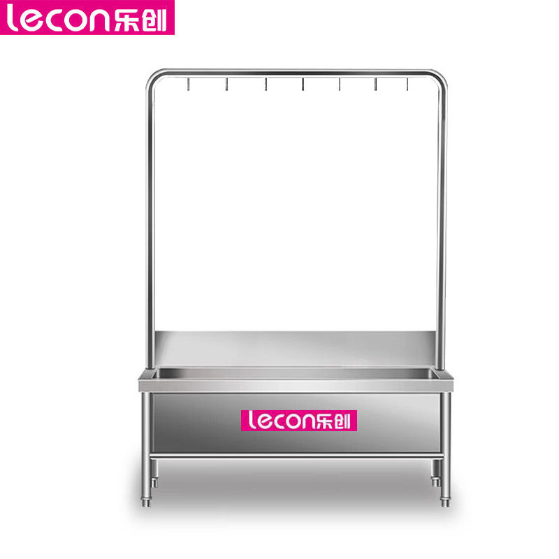 乐创（lecon） LC-J-TDG180商用拖把池 不锈钢洗拖布水槽高架子7个挂钩 1800*600*1750mm
