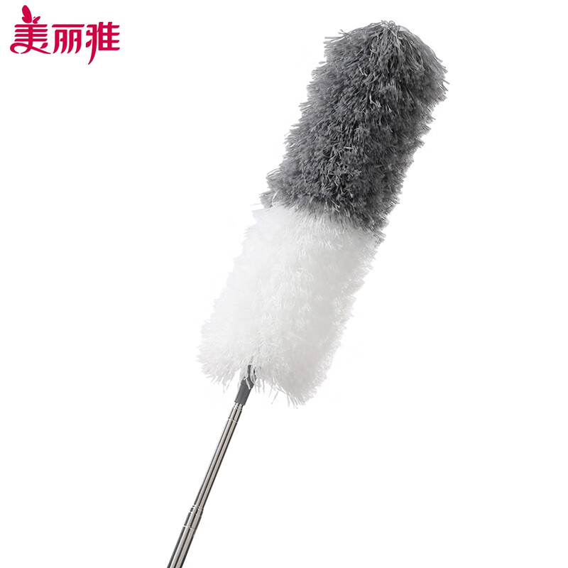 美丽雅  HC085121 伸缩杆掸尘刷不锈钢加长杆可弯曲打扫天花板橱柜灰尘毛刷聚酯纤维