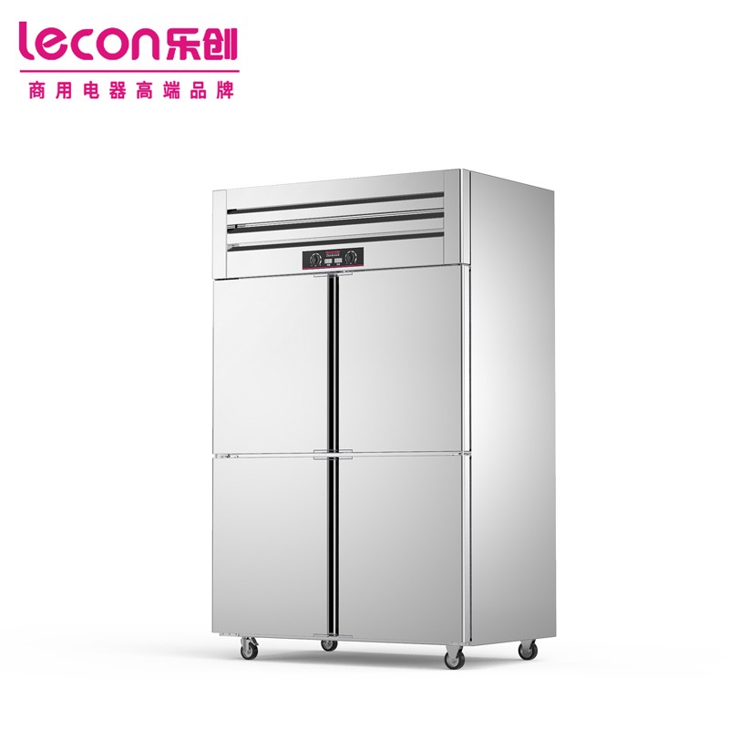 乐创(lecon)  商用四门冰柜 立式厨房保鲜柜节能压缩机 工程豪华款全冷冻 LC-J-SMG01