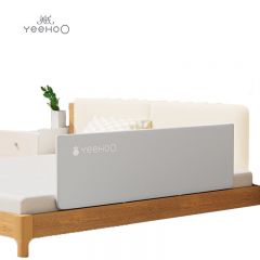 英氏（YEEHOO） CHL03C免安装儿童便捷折叠床护栏灰色-180cm