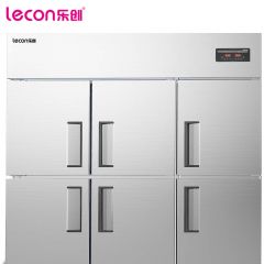 乐创 (lecon) 商用六门冰柜 立式厨房髙身雪保鲜高柜 双压缩机冰箱 全冷冻【工程款】LC-J-LM02