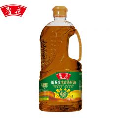 鲁花 非转基因物理压榨一级 食用油 菜油 低芥酸浓香菜籽油1.6L