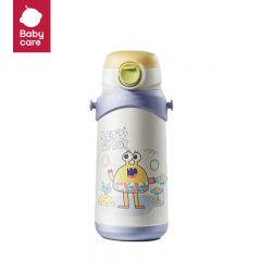 babycare BC2003159吸管杯316不锈钢三合一保温杯带提绳洛克黄600ml