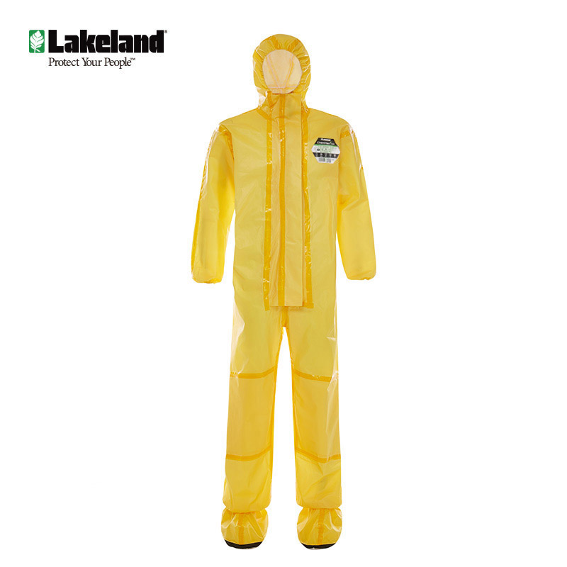 雷克兰（Lakeland）防化服耐强酸强碱带帽连体凯麦斯CT1S428CT1SL428IEBCT1S414L