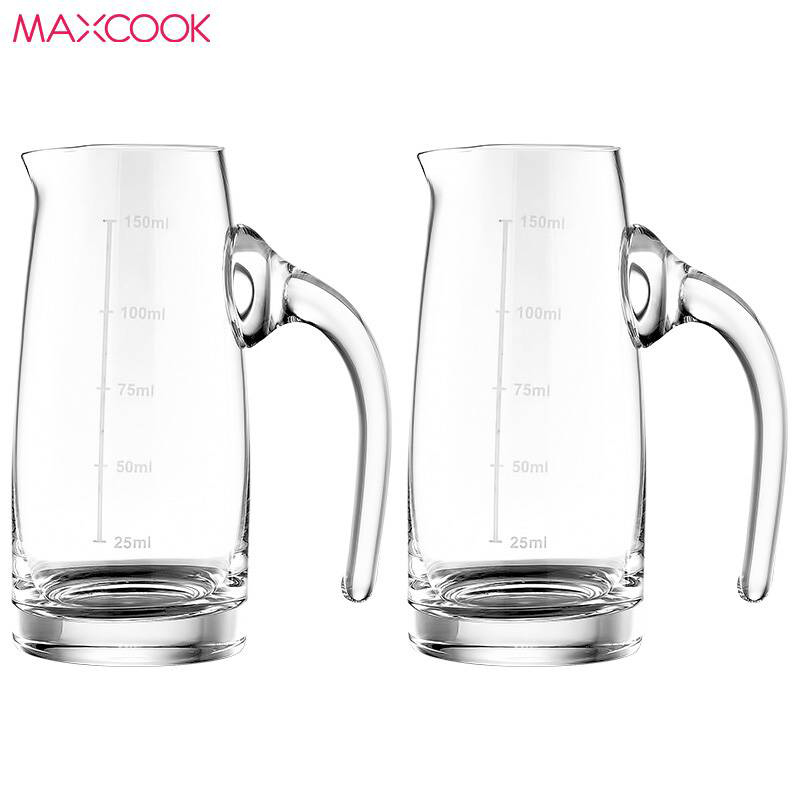 美厨（maxcook） 无铅水晶玻璃分酒器倒酒壶套装150ml白酒烈酒洋酒2只装MCB179